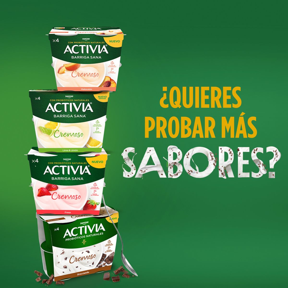 Bífidus Activia cremoso pack 4 stracciatella