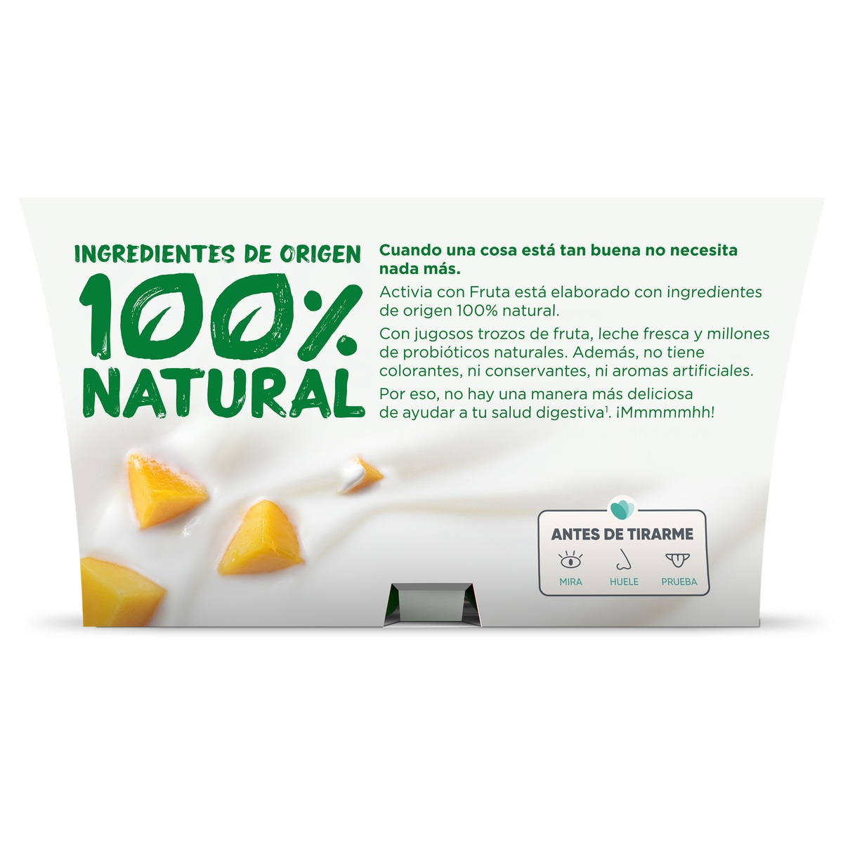 Bífidus probiótico Activia desnatado 0% materia grasa pack 4 melocotón