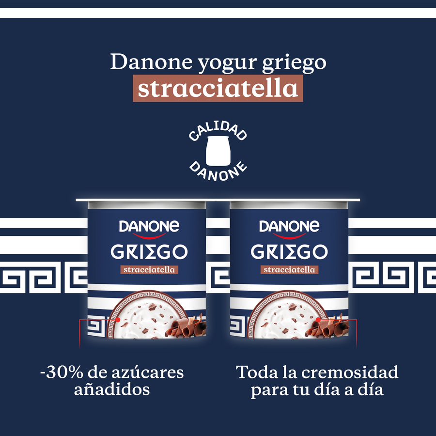 Yogur estilo griego Danone pack 4 stracciatella