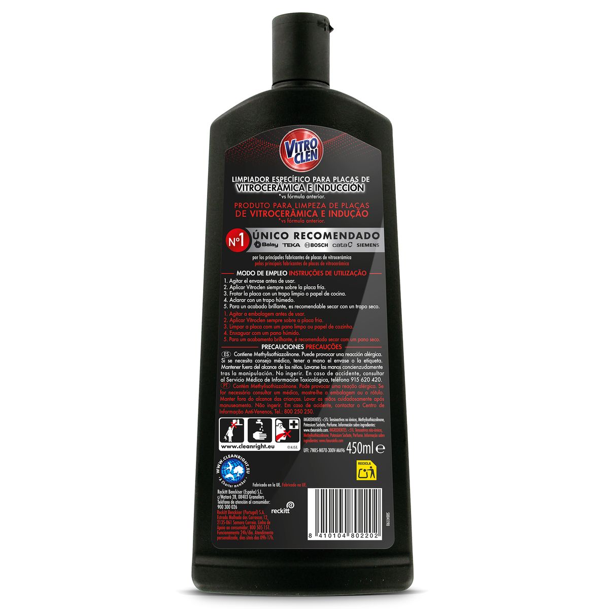 Limpiador vitrocerámica Vitroclen 450ml